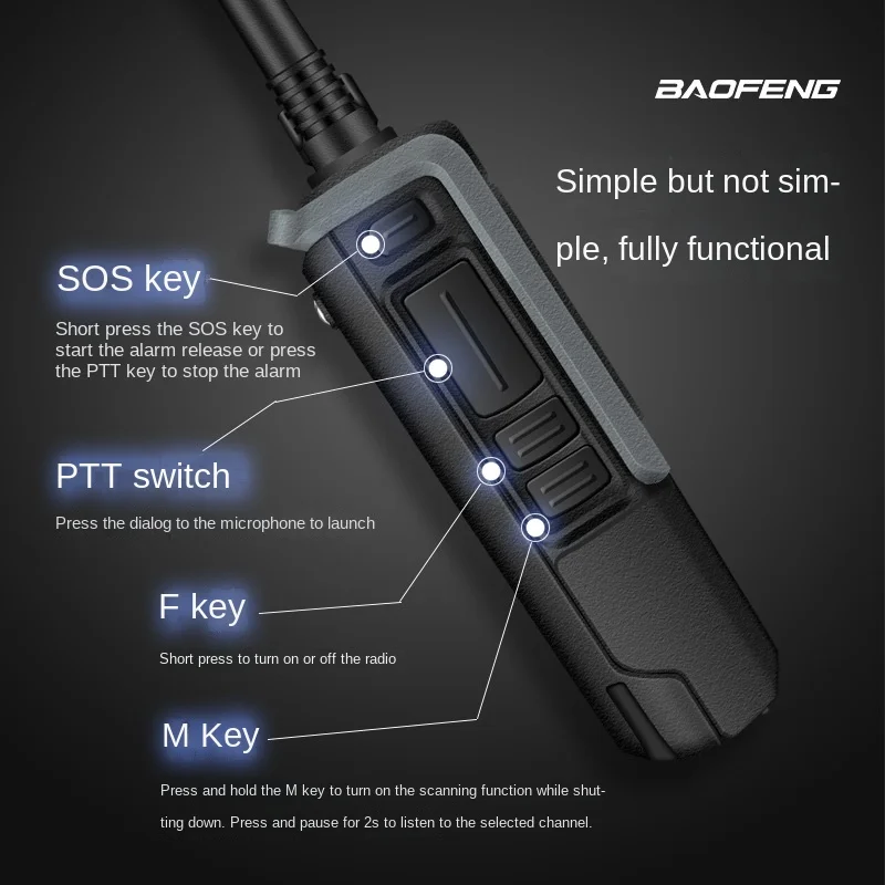 baofeng high power walkie talkie bf 1901 has a communication distance of 8 10km and the 10w walkie talkie is suitable free global shipping