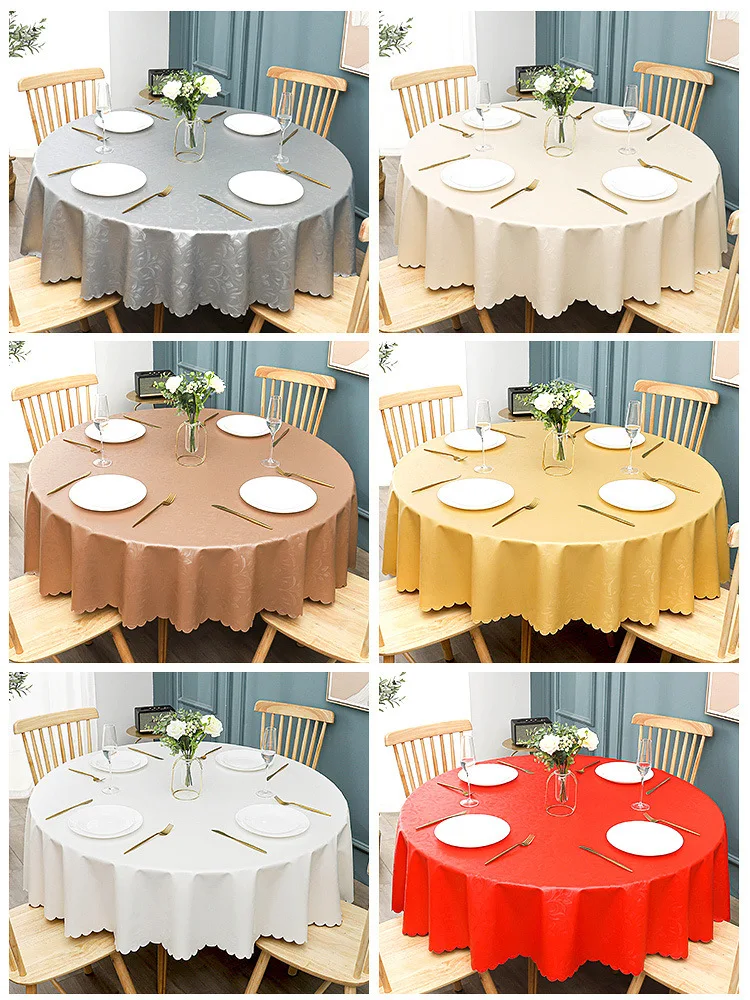 

Waterproof and oil and disposable tablecloth circle round table cloth_Kng1154