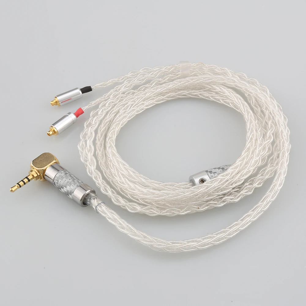 Audiocrast 8-ядерный 99.99% чистый Серебристые наушники кабель для Shure se535 se846 MMCX AKG N5005 N40 N30