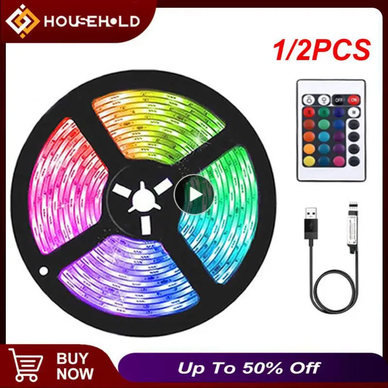 

1/2PCS 5050 RGB Led Strip Lights 1M-30M 5V USB led strip TV BackLight Room Decoration Led Tape Diode Flexible Ribbon