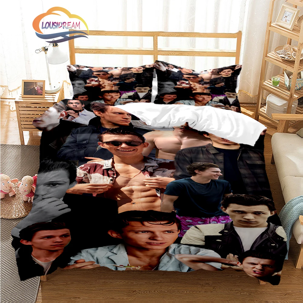 

Tom Holland PIC、COLLAGE Three Piece Set of Digital Printing Quilt Covers, Bedding ，pillow Cas，Fashion Three Piece Set