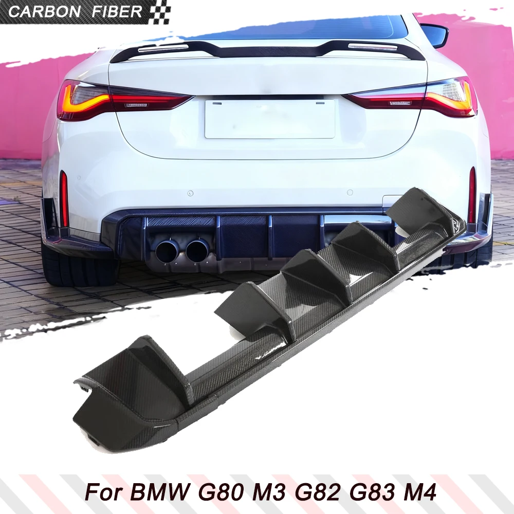 

Задний диффузор из углеродного волокна для гонок, комплекты кузова для BMW G80 M3 G82 G83 M4, задний бампер автомобиля, защита для губ, автомобильные аксессуары