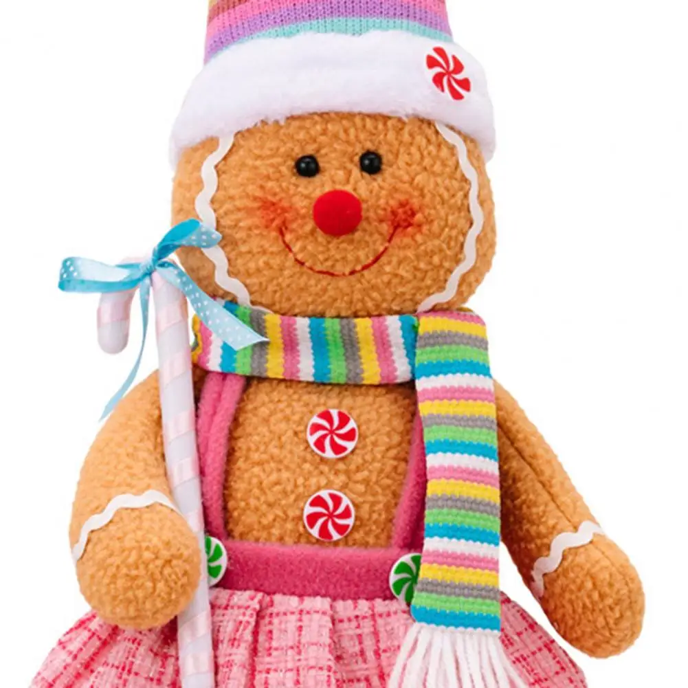 Рождественские пряничные куклы украшения выдвижная плюшевая кукла с шарфом