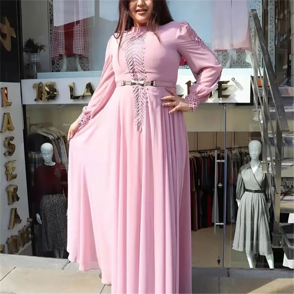 

Women Oversize Dress Fashion Casual Long Sleeve Round Neck Solid Color Patchwork High Waist Pullover Spring Fall Dress For Lady