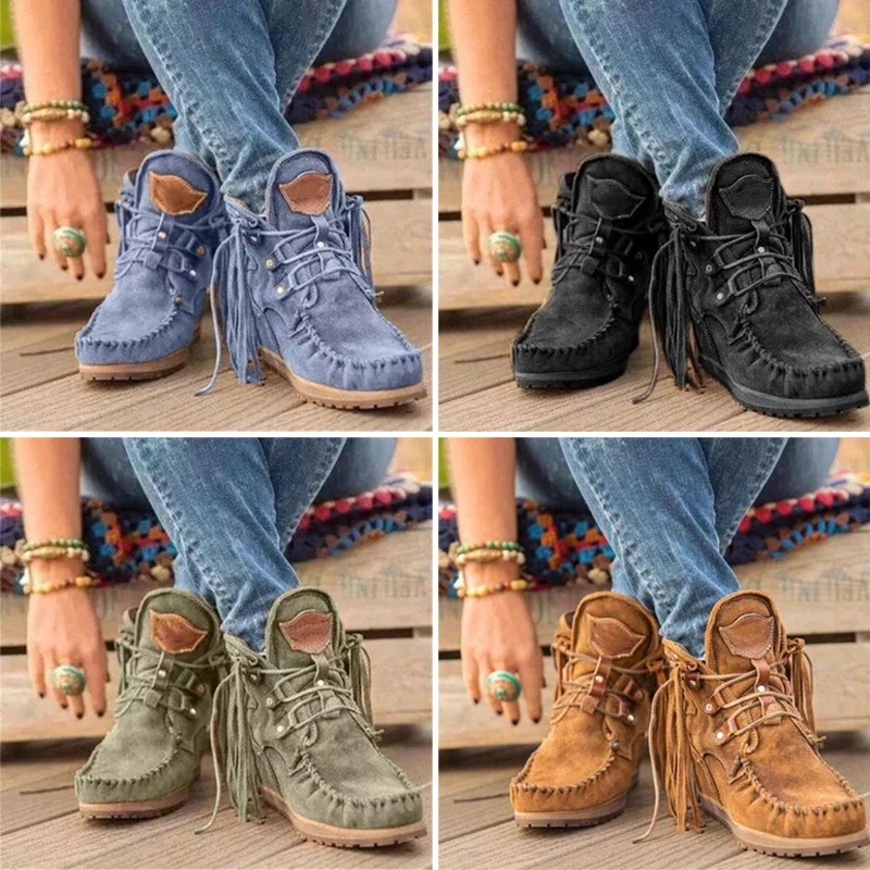

Ankle Boots Matte New Women's Suede Retro New Women's Suede Retro