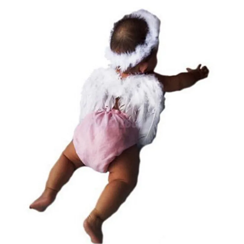 

Newborn Baby Headwear Kids Fairy Angel Wing Feather Headbands Costume Photo Prop For Gift Present Party PA870565