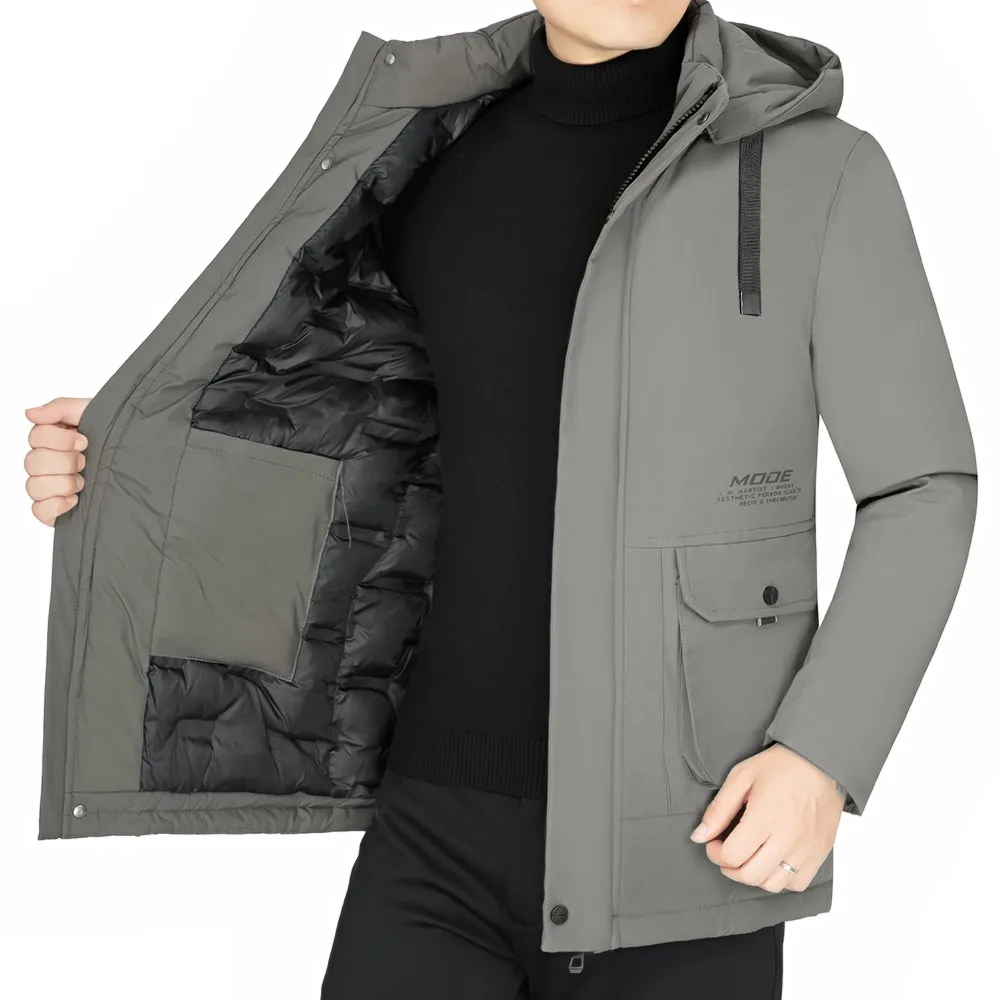 

Winter Jacket Men Casual Thicken Cotton Parka Hooded Outwear Windproof Warm Coat Hoodies Plus Size 4XL