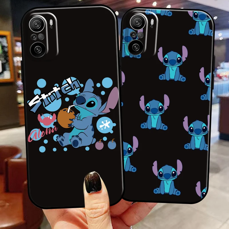

Cartoon Cute Lilo Stitch For Xiaomi Redmi K40 Pro K40 Gaming Phone Case Coque Carcasa Soft Black Back Silicone Cover