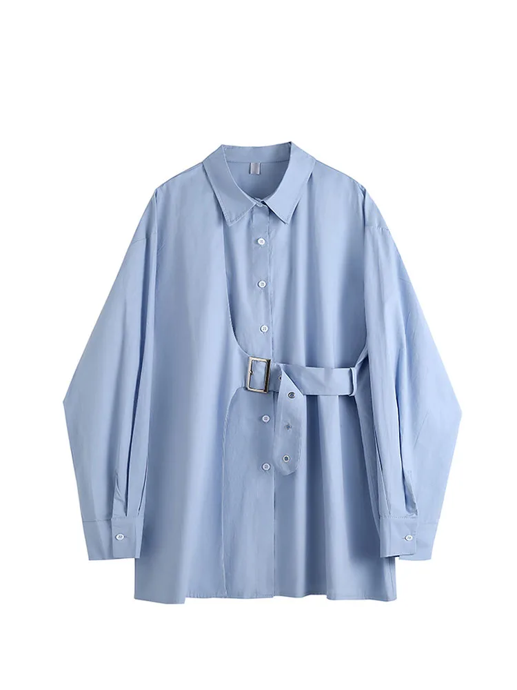 Женская готическая блузка в стиле Харадзюку черная однобортная Свободная