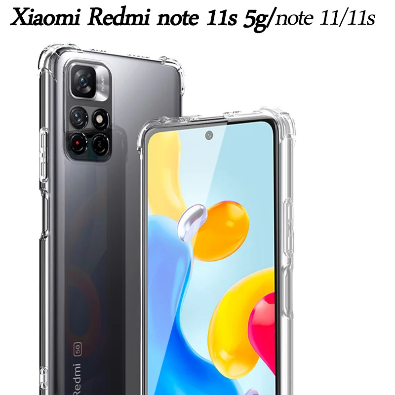 

redmi note 11 s Soft Clear Case for xiaomi redmi note 11s 5g Cases redmi note 11s Shockproof Silicone Cover redmi note 11 Case