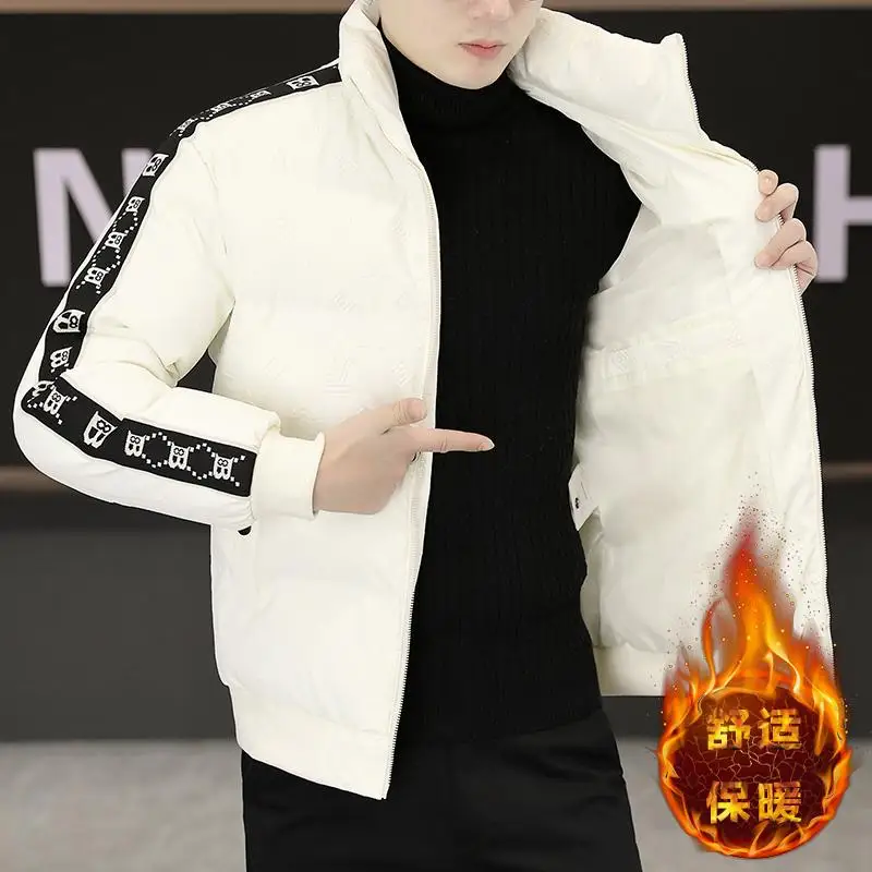 Зимнее пальто с хлопковой подкладкой и воротником-стойкой мужское Pu Shuai