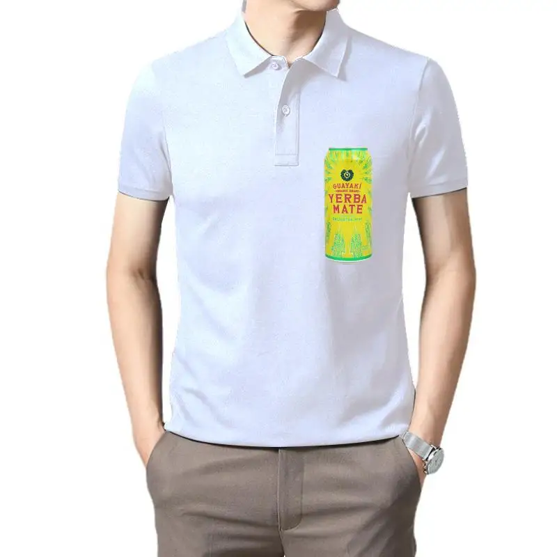 Caffeine Guayaki Yellow Green Drink Can Coffee Polo T Shirt For Men