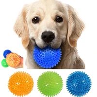 dog toys interactive toys puppy sounding toy squeaky tooth cleaning balls tpr training pet teeth chewing toy thorn ball
