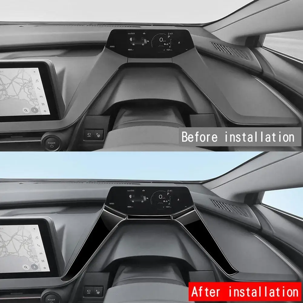 

Для Toyota Prius 60 Series 2023, центральная консоль, искусственная панель, крышка SUS304, аксессуары для украшения зеркала из нержавеющей стали