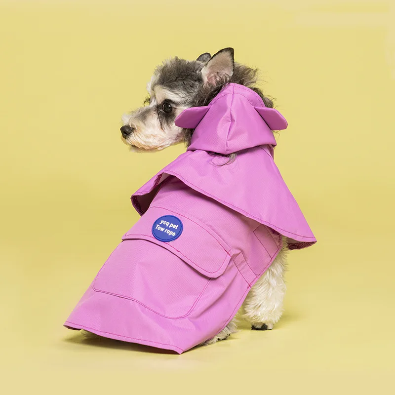 

Soild Colour Dog Raincoats Puppy Pet Cat Clothes Rain Snow Coats Waterproof Dog Coats for Small Dog All Season Pet Clothes