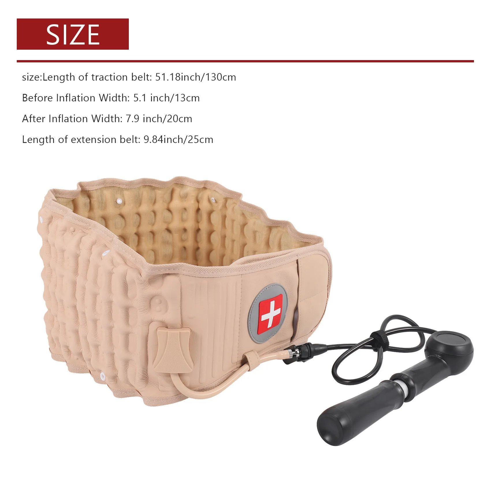 Декомпрессионный пояс для поясничного отдела позвоночника воздушная тяга