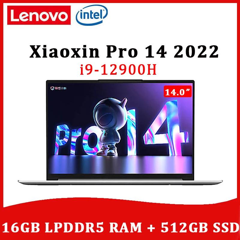 Lenovo Laptop Xiaoxin Pro14 Intel Core i9-12900H Windows 11 14-inch 16GB RAM 512GB SSD 2.8K 120Hz Thin and Light Notebook