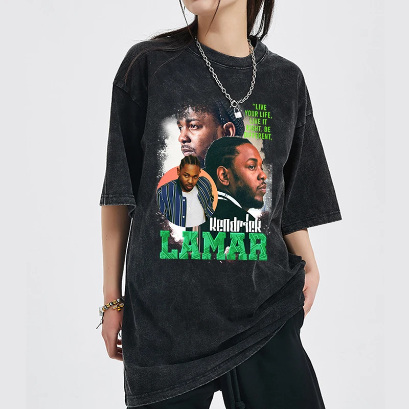 

Новинка 2022, мужская одежда KENDRIK LAMAR в стиле хип-хоп, летние хлопковые нейтральные футболки в стиле Харадзюку, уличная одежда оверсайз с корот...