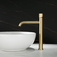 new brush gold basin faucet bathroom single lever hot and cold sink mixer tap faucet solid brass basin lavtory faucet