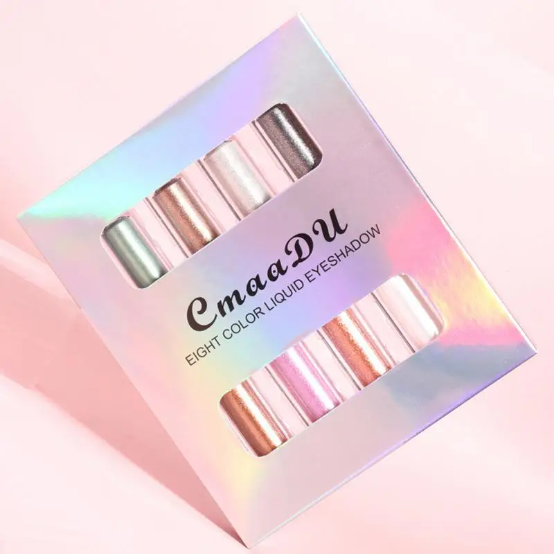 

4PCS Eye Shadow Set Ouble Head Pearlescent Metal Liquid EyeShadow Natural Long-lasting Eye Makeup Cosmetic