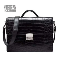 kexima ourui true crocodile handbag male genuine crocodile leather business mens briefcase arge capacity men handbag men bag