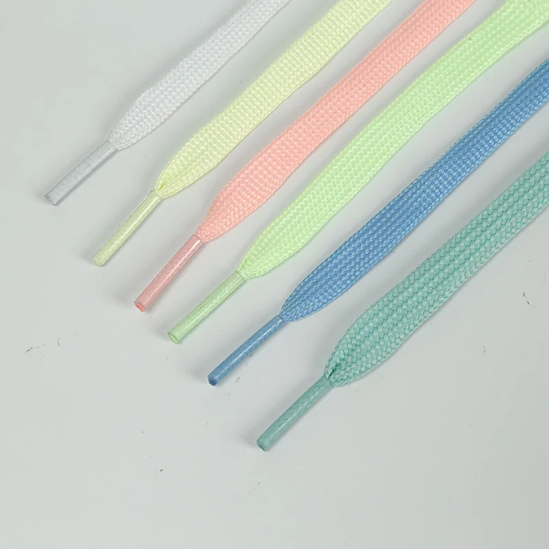 1 Pair Flat Shoelaces For Sneakers 8mm Fabric Shoe Laces Color Shoe Lace Boot Laces For Shoes Classic Soft Shoestrings