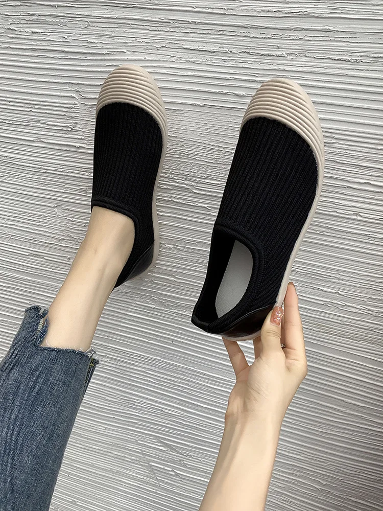 Comfortable Flat-Bottomed Women's Shoes Spring and Breathable Mesh Casual Vulcanized Shoes Women Work Loafers Casual Flats Shoes