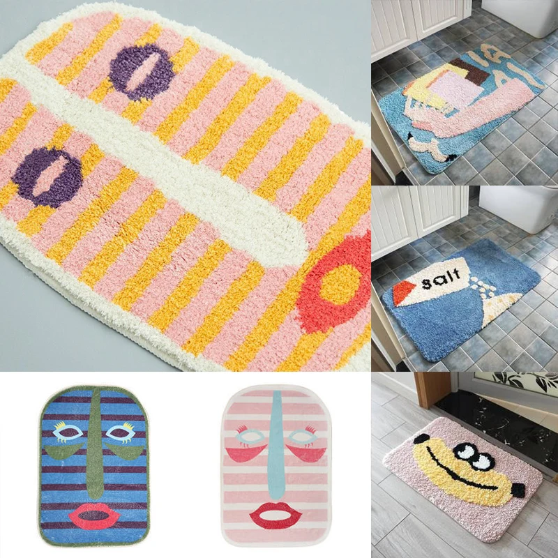 

4 размера креативного мультяшного принта коврик для входа в спальню вход поглощающий воду напольный коврик для ванной ножной коврик дверь н...