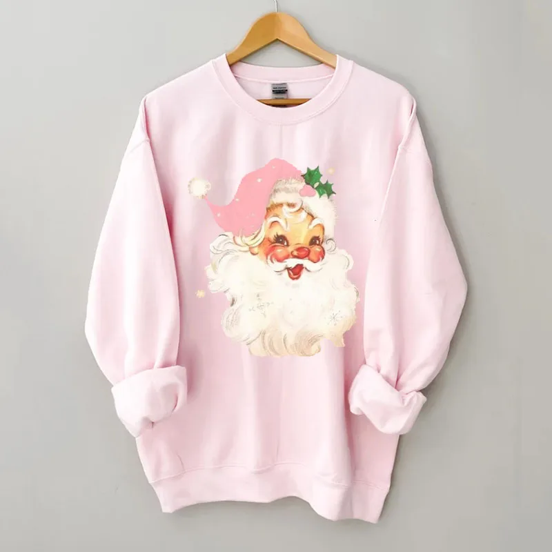

Pink Christmas Santa Sweatshirt