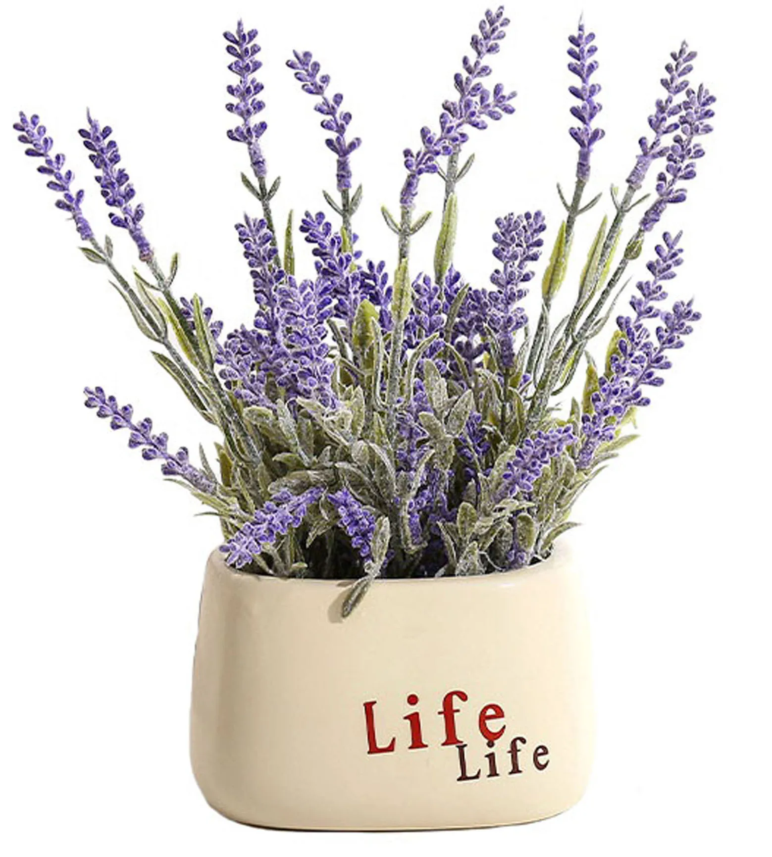 

Mini Fake Flowers Lavender Plants Set, Small Artificial Plants with Vase Set for Home Kitchen Office Bedroom Decoration Indoor D