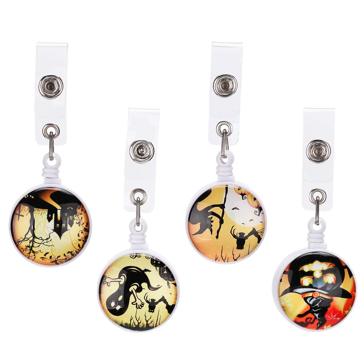 

4pcs Badge Reel ID Car Holder Key Ring (Assorted Color)