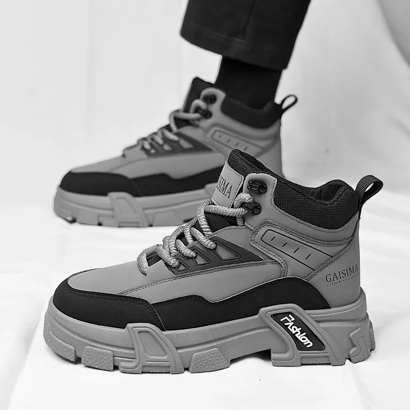 Мужские ботинки повседневная зимняя обувь уличная работа ковбойские