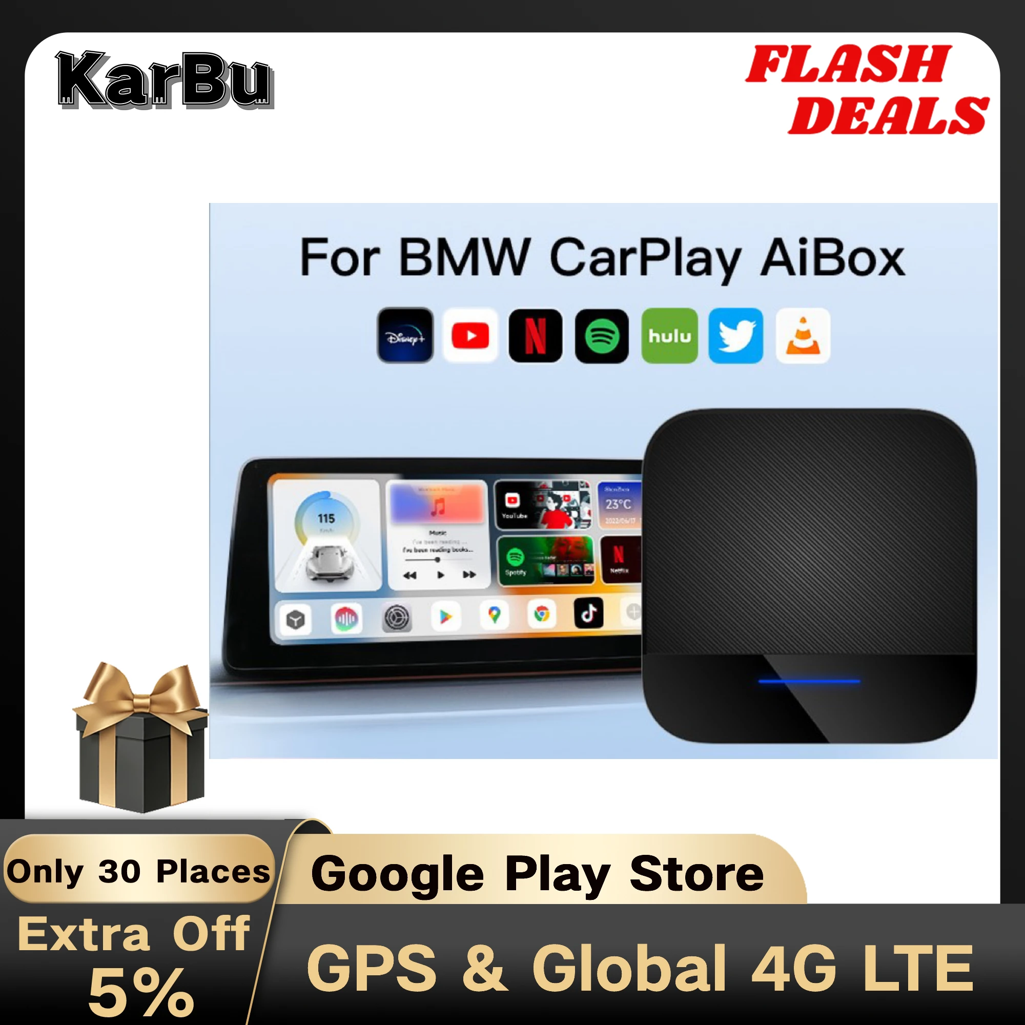 

Apple Carplay Wireless Mini Ai TV Box Android 10 for BMW ID6 ID7 ID8 YouTube Netfilx World Iptv Car Multimedia Player Streaming