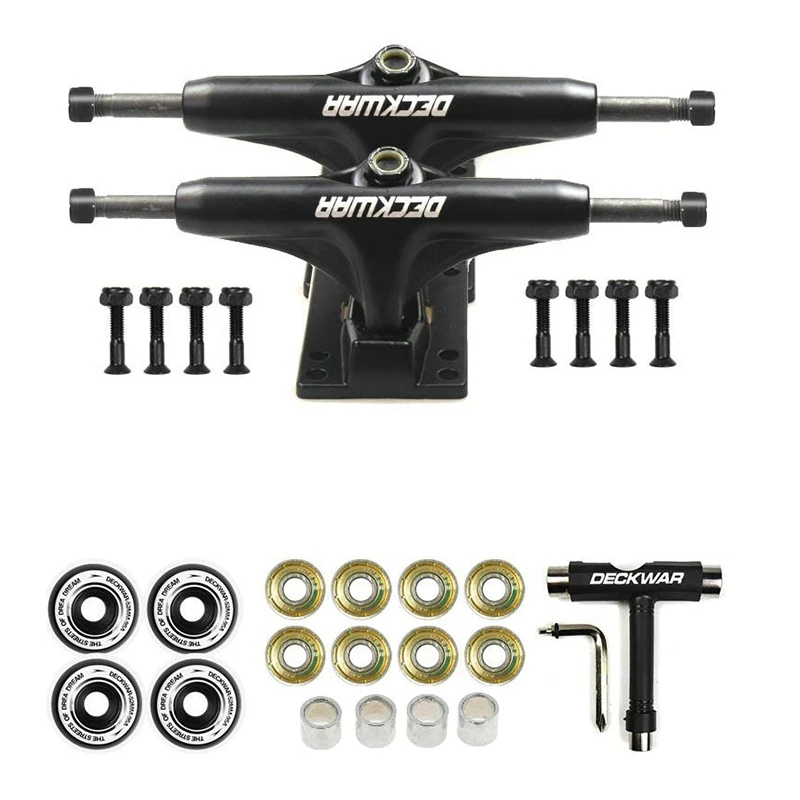 DECKWAR Double Rocker Action Wheel Street Wheel Four Wheel Skateboard Trucks Line Wheel 95A Stunt Wheel Skateboard Bridge