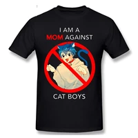 i am a mom against cat boys unisex kawaii t shirt men women funny anime tshirt adult cute classic t shirts cotton womens top
