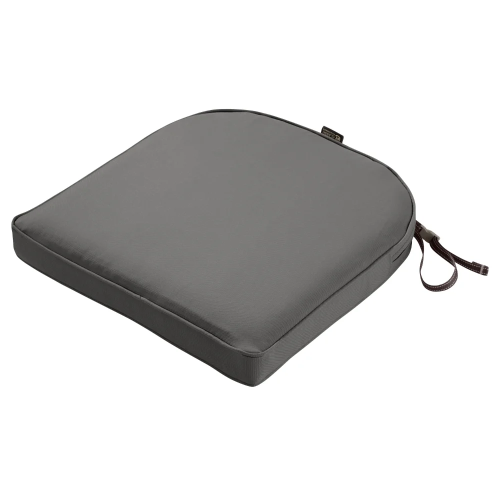 

OIMG Montlake FadeSafe Water-Resistant Contoured Patio Dining Seat Cushion, 20 X 20 X 2 Inch, Light Charcoal