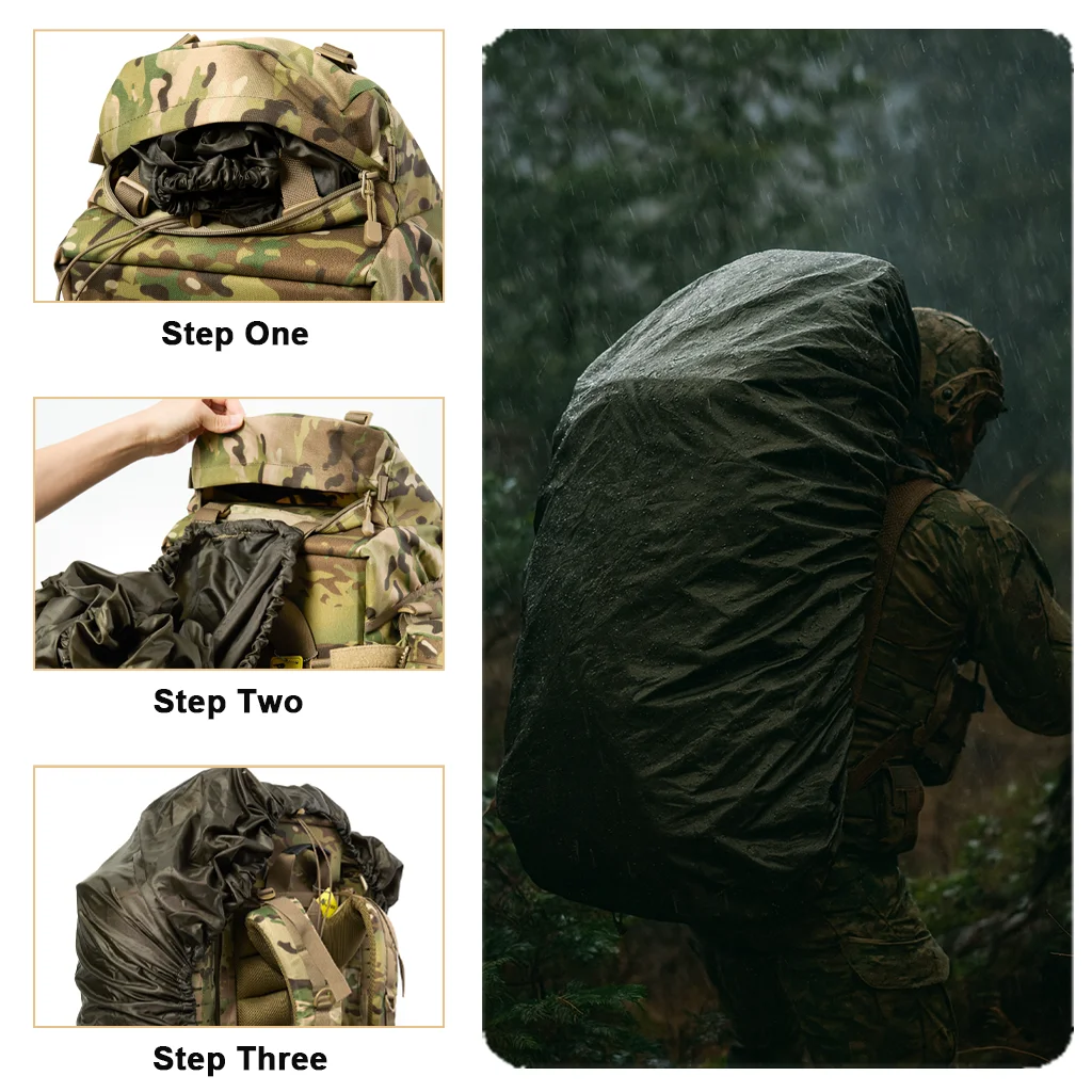 Фото Военный тактический модульный рюкзак AKmax PLCE Pro 120L — армейский рюкзак MOLLE с лазерной резкой, готовый к гидратации №5