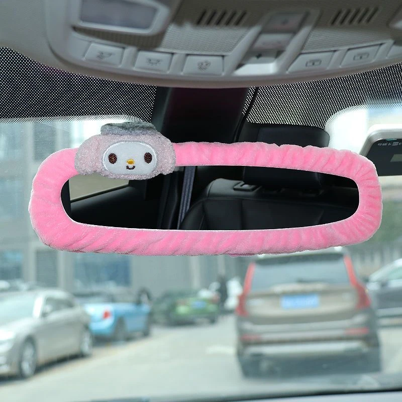 

Car Rearview Mirror Cover Female Creative Internet Celebrity Cartoon Cute Universal Reverse Mirror Decoration Protective Cover