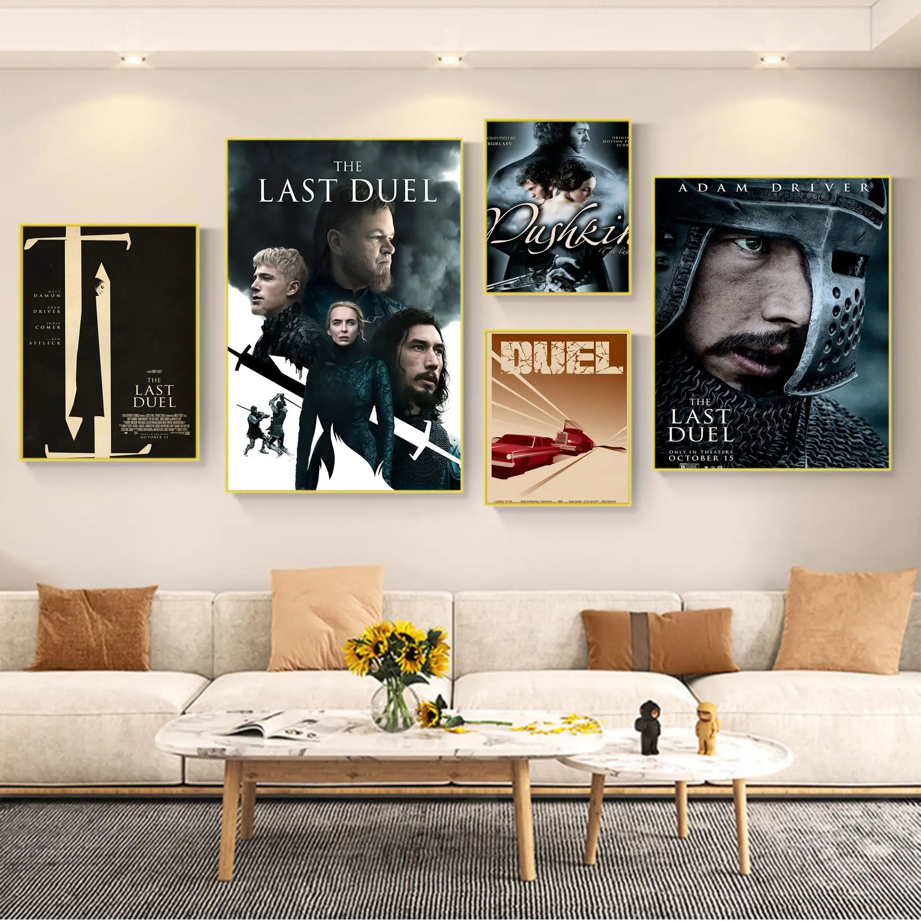 

The Last Duel Poster Self-adhesive Art Poster Retro Kraft Paper Sticker DIY Room Bar Cafe Stickers Wall Painting