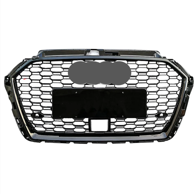 

Cheap Glossy Black Front Grille With ACC For Audi A3 8V Facelift Honeycomb RS3 Radiator Grille 2017-2019