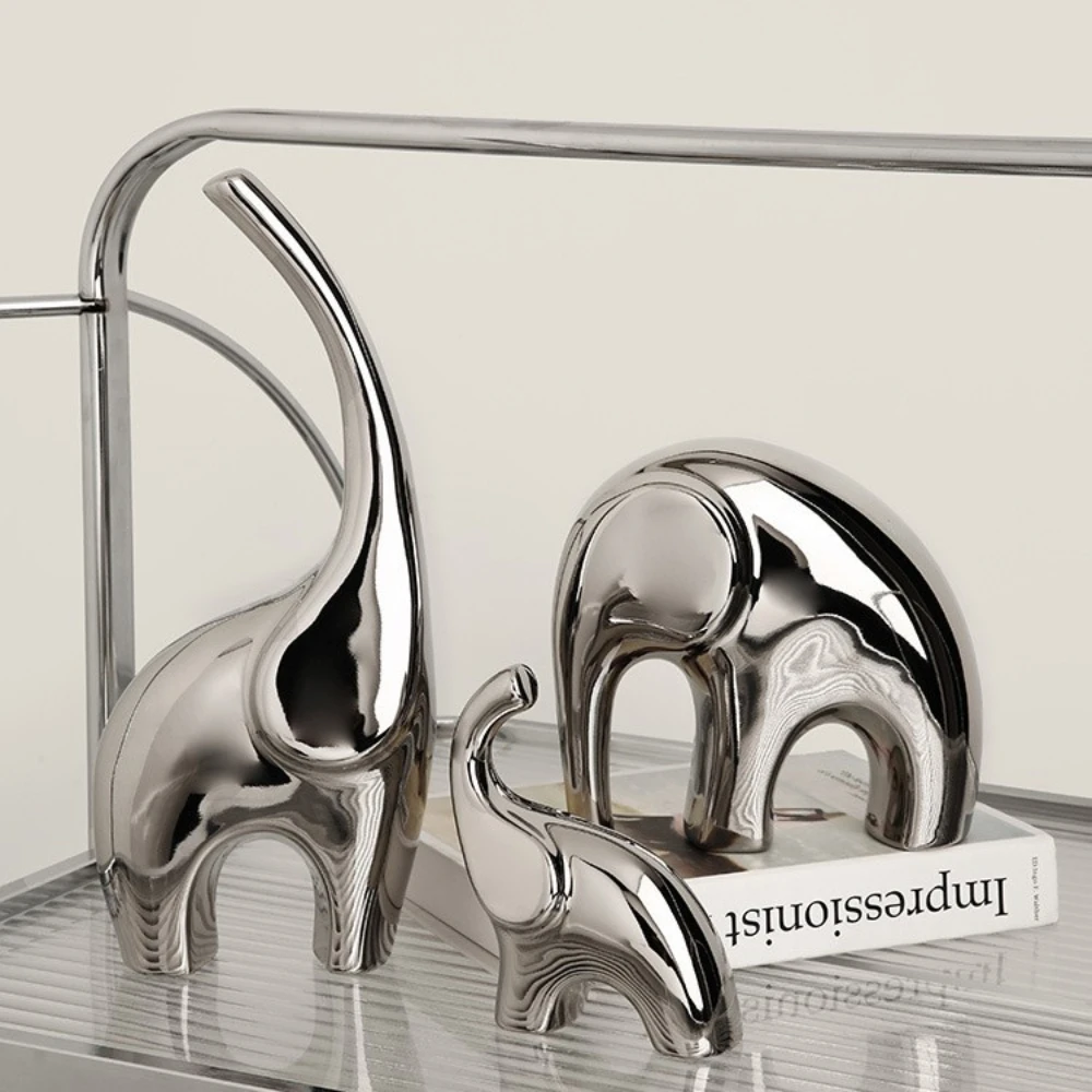 Предметы интерьера: Гальванизированный Серебряный слон