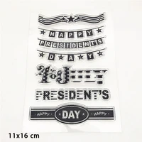 happy independence day clear stamps for diy decoration diary journal planner craft scrapbooking silicone rubber stamps