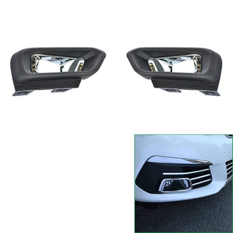 Противотуманная фасветильник для автомобильного бампера, радиатор с хромированной рамой, передние части, подходит для Peugeot 308 GT Line 2016 2017 2018 ...