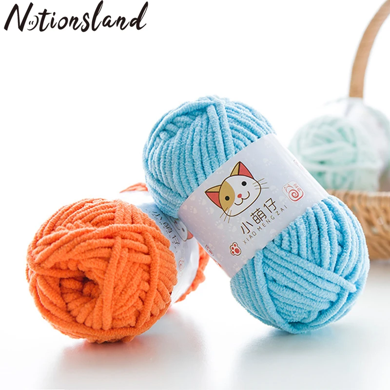 

50Grams/Ball Handmade DIY Knitting Yarn Wool Soft Thickness Line Crochet Yarn For Baby Scarf Hat Knitting Yarn