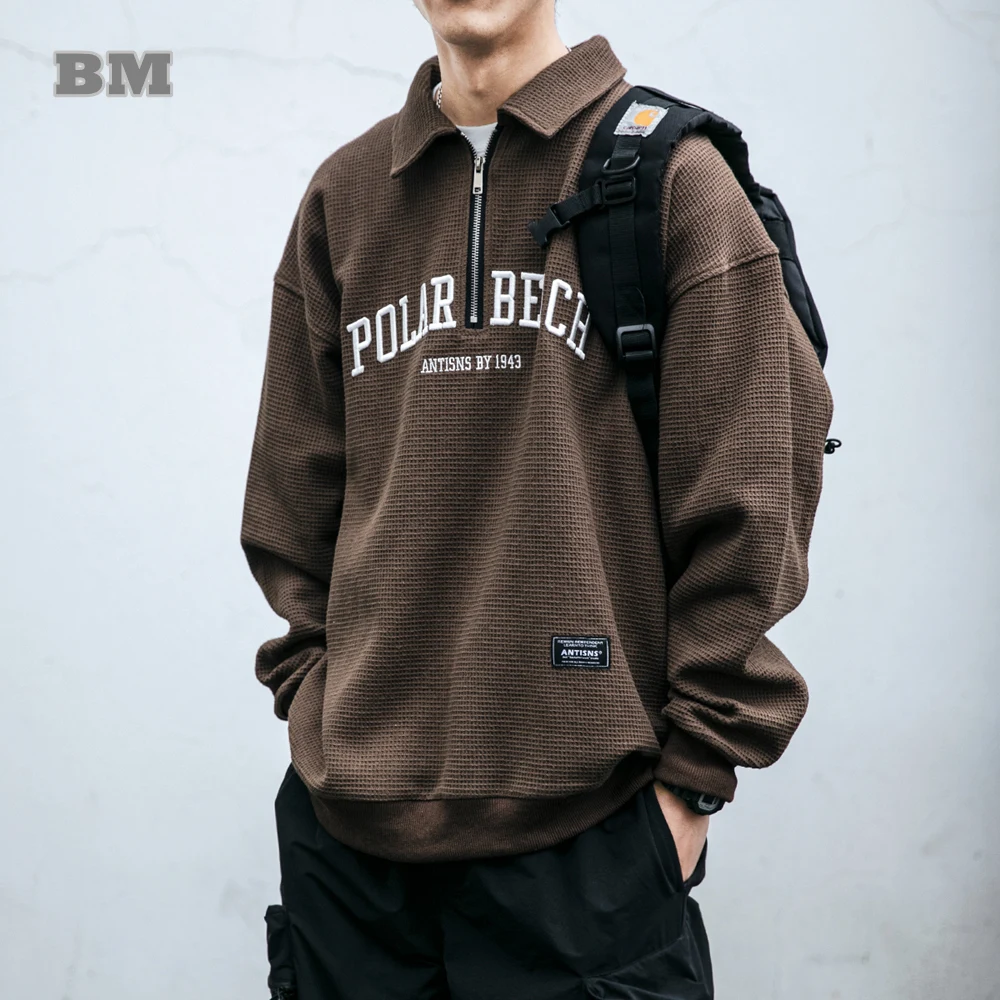 Весенне-осенние модные вафельные клетчатые искусственные японские уличные