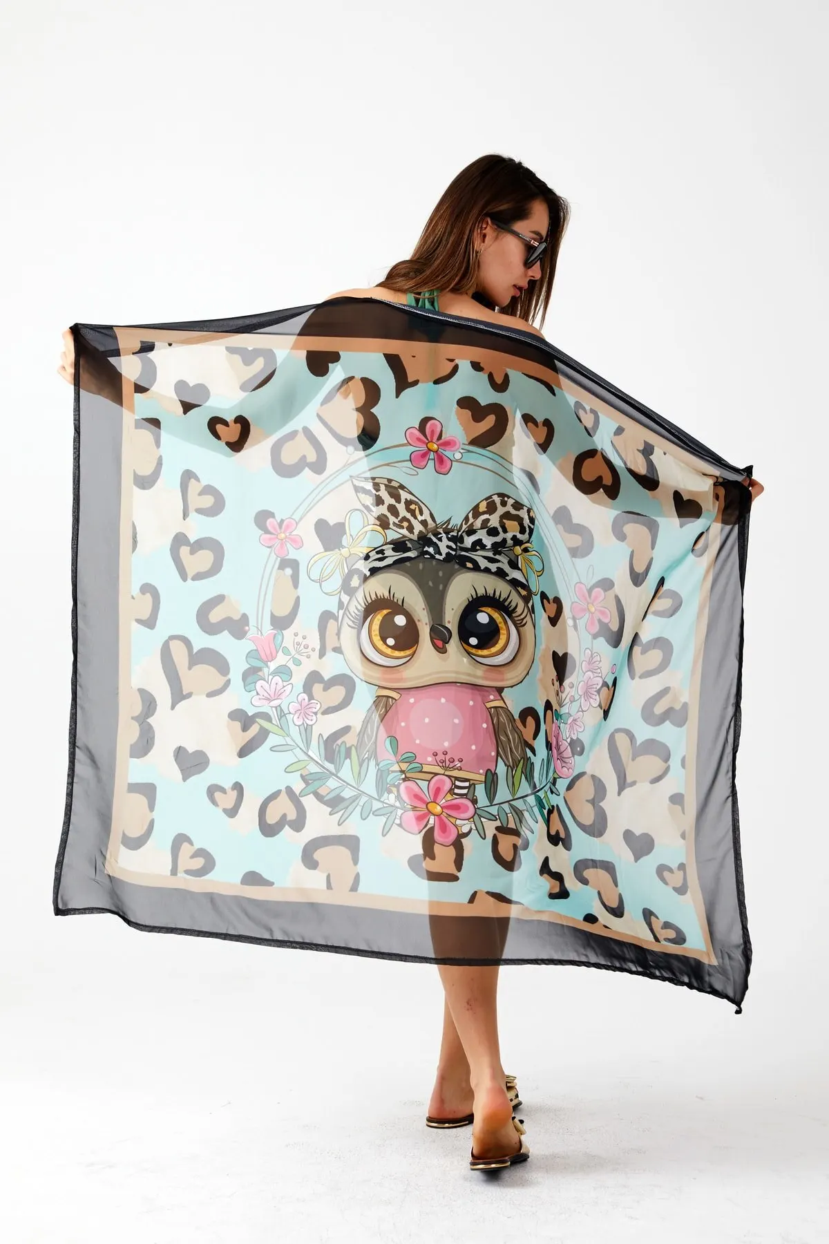 

Женское парео, домашнее модное милое пляжное платье с леопардовым принтом, одежда для плавания, сексуальный костюм-туника, пляжная одежда, ж...