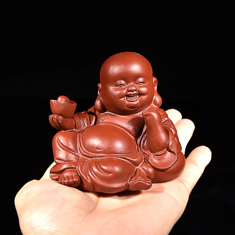 И Фиолетовая глина Бутик Майтрейя Будда Чай Домашнее животное Маленькая