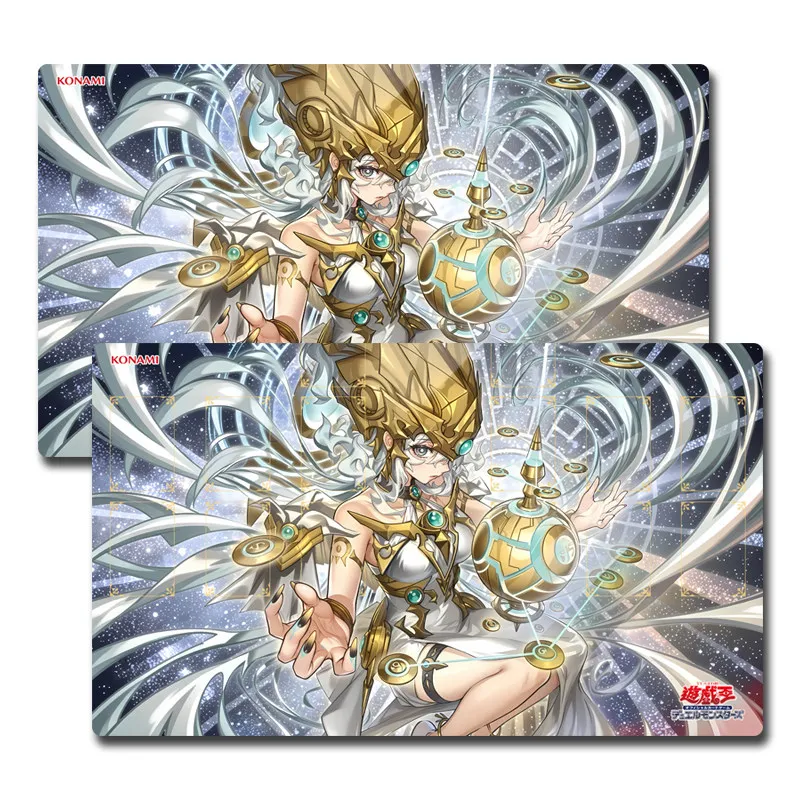 Фото Игровой коврик Yugioh Phara, Богиня Начала, Yu-Gi-Oh! Коврик для карточных игр OCG, резиновый коврик для дуэлей, коврик для мыши №1