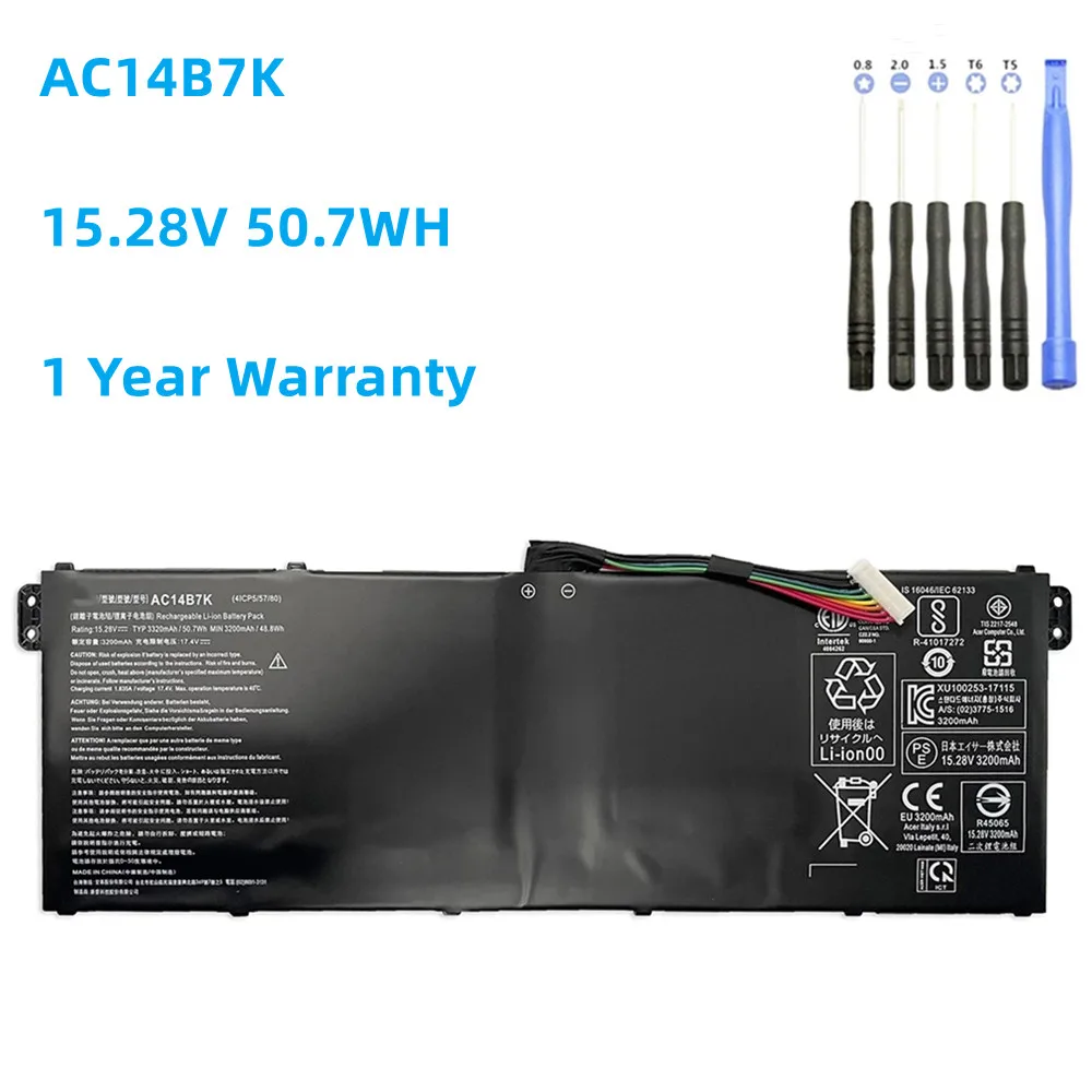Новый аккумулятор для ноутбука AC14B7K 15