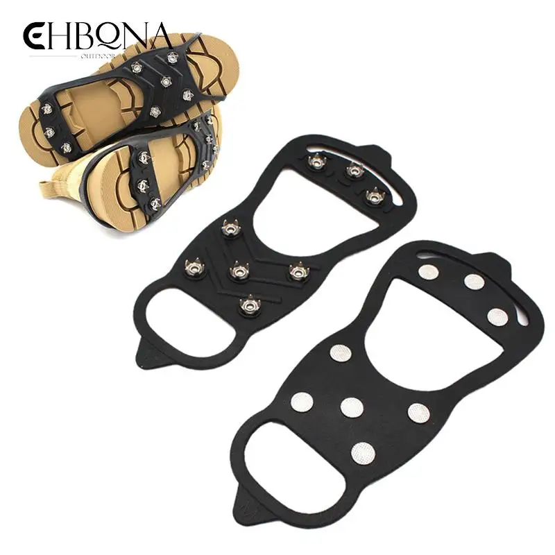 

1 пара нескользящих чехлов для обуви, 8 зубьев, Нескользящие